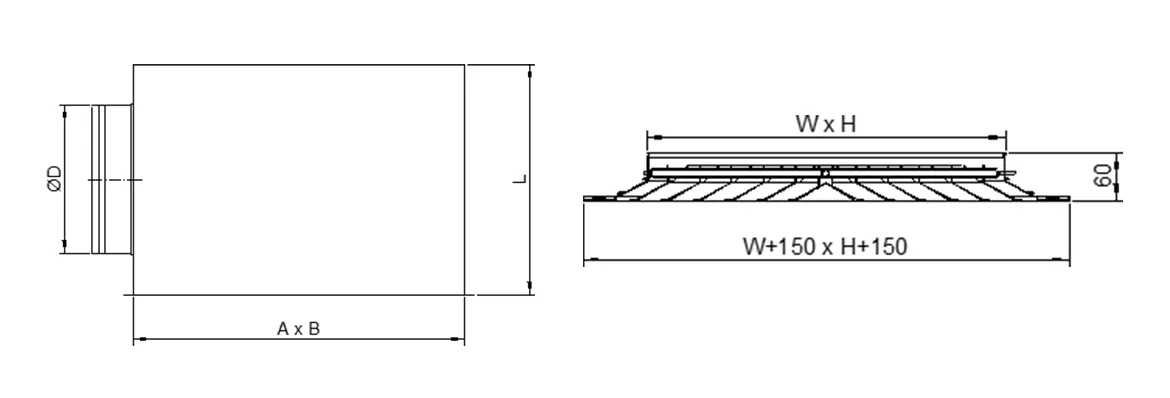 Kare Tavan Difüzörü